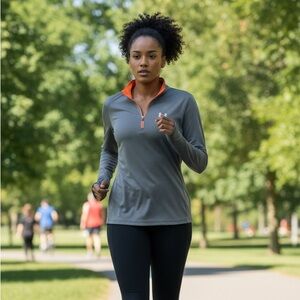 Under Armour Tech Twist ¼ Zip Pullover - Gray/Orange - Fitted